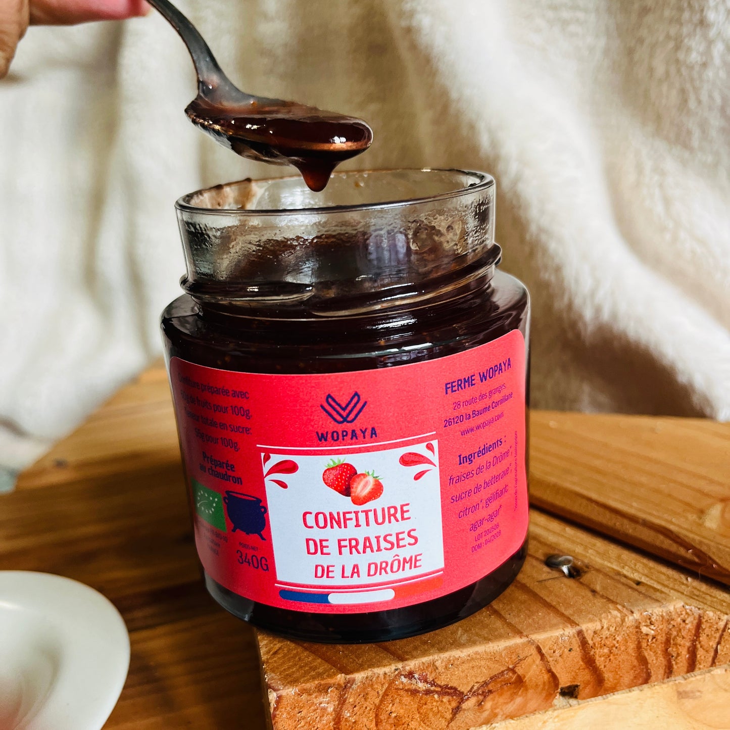 Confiture de fraises de la ferme
