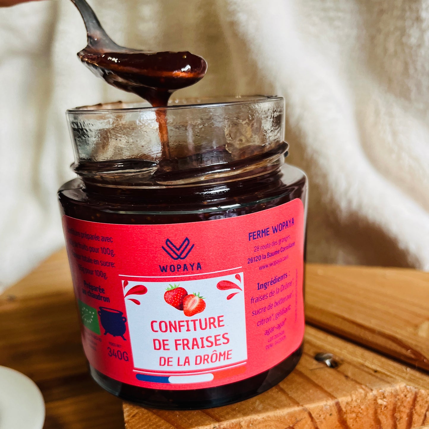 Confiture de fraises de la ferme